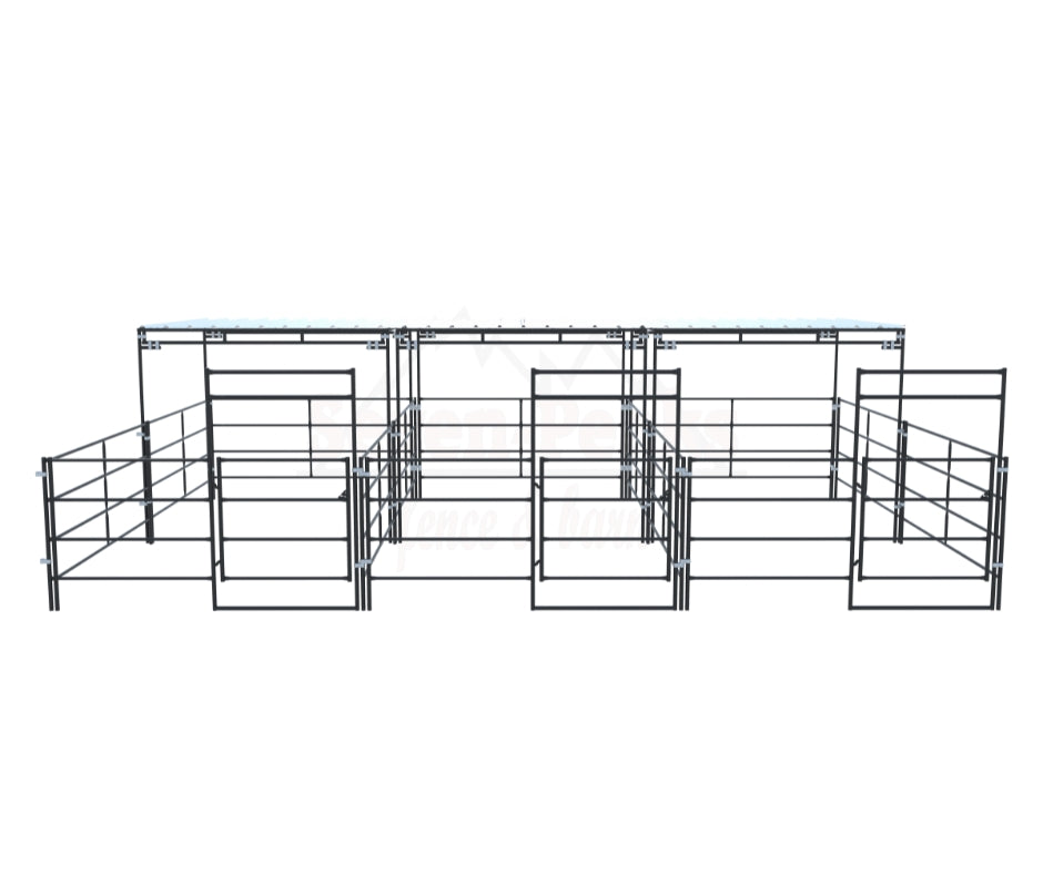 Stall Kit With Shade 10x20 (3) Side By Side