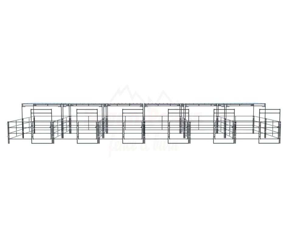 Stall Kit With Shade 10x20 (6) Side By Side