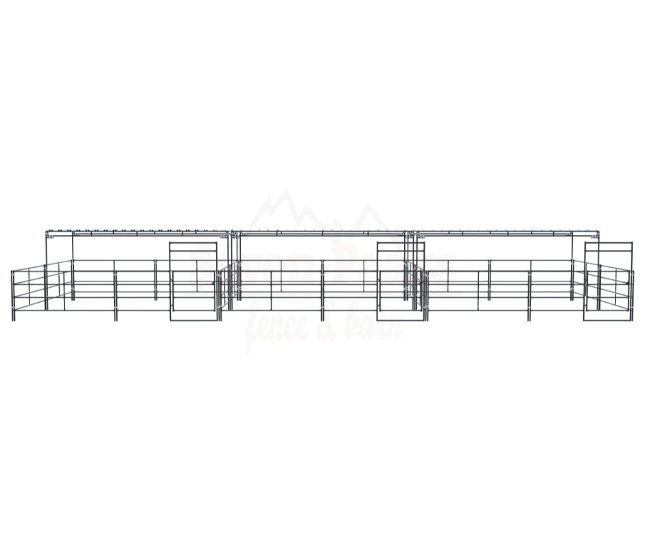 Stall Kit With Shade 20x20 (3) Side By Side