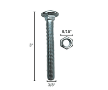Load image into Gallery viewer, Carriage Bolts 3/8&quot; x 3&quot;
